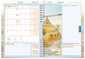 Der mehrspaltige Familien-Kalender 2017/18