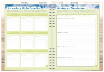 Der mehrspaltige Familien-Kalender 2017/18