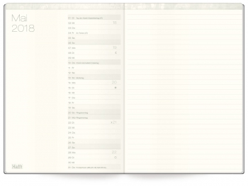 Monatsvorschau: Kalender »Wochen-Notiz-Timer«