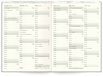 Monatsübersichten: Kalender »Wochen-Notiz-Timer«