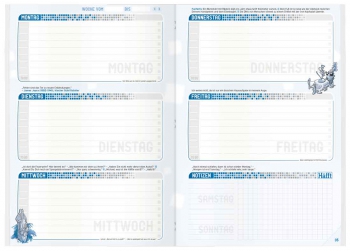 Kalendarium: Übersichtliches Aufgabenheft »Häfft pur«