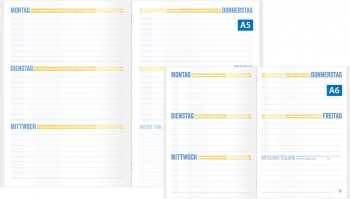 »Schulstuff Aufgabenheft« in A5/A6 für 30 Wochen