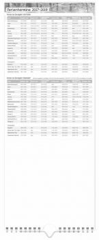 Ferien 2017-2019: Wandkalender »Planer für Zwei«