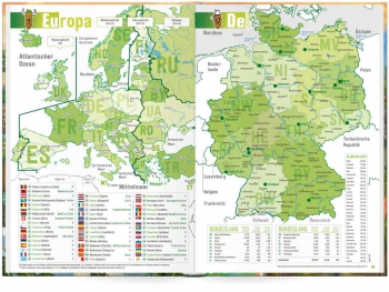 Europa- & Deutschlandkarte: Das »Häfft Deluxe« Hausaufgabenheft