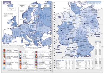 Europa- & Deutschlandkarte: »Häfft-Planer Premium« Schülerkalender 2017/18