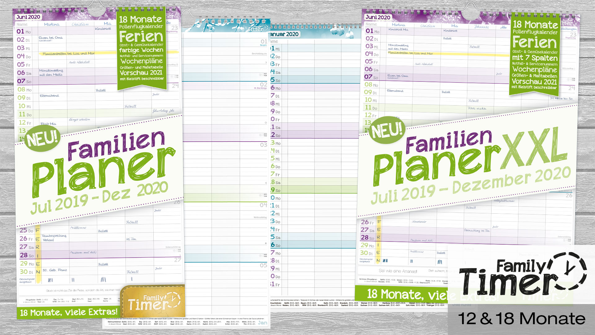 Planer für zwei Kalender 2019 PDF Epub-Ebook