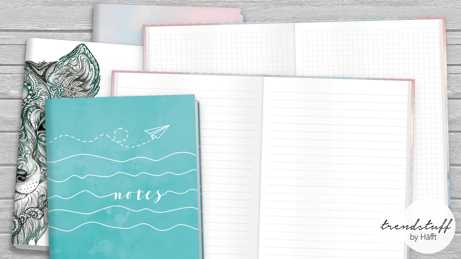 Comix Notizbuch A5 Liniert - Hardcover Notizbuch 240 Seiten Dunkelgrün