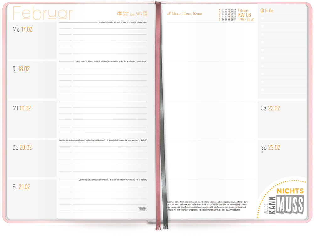 Der Schülerkalender für Studenten, Azubis & Oberstufenschüler!