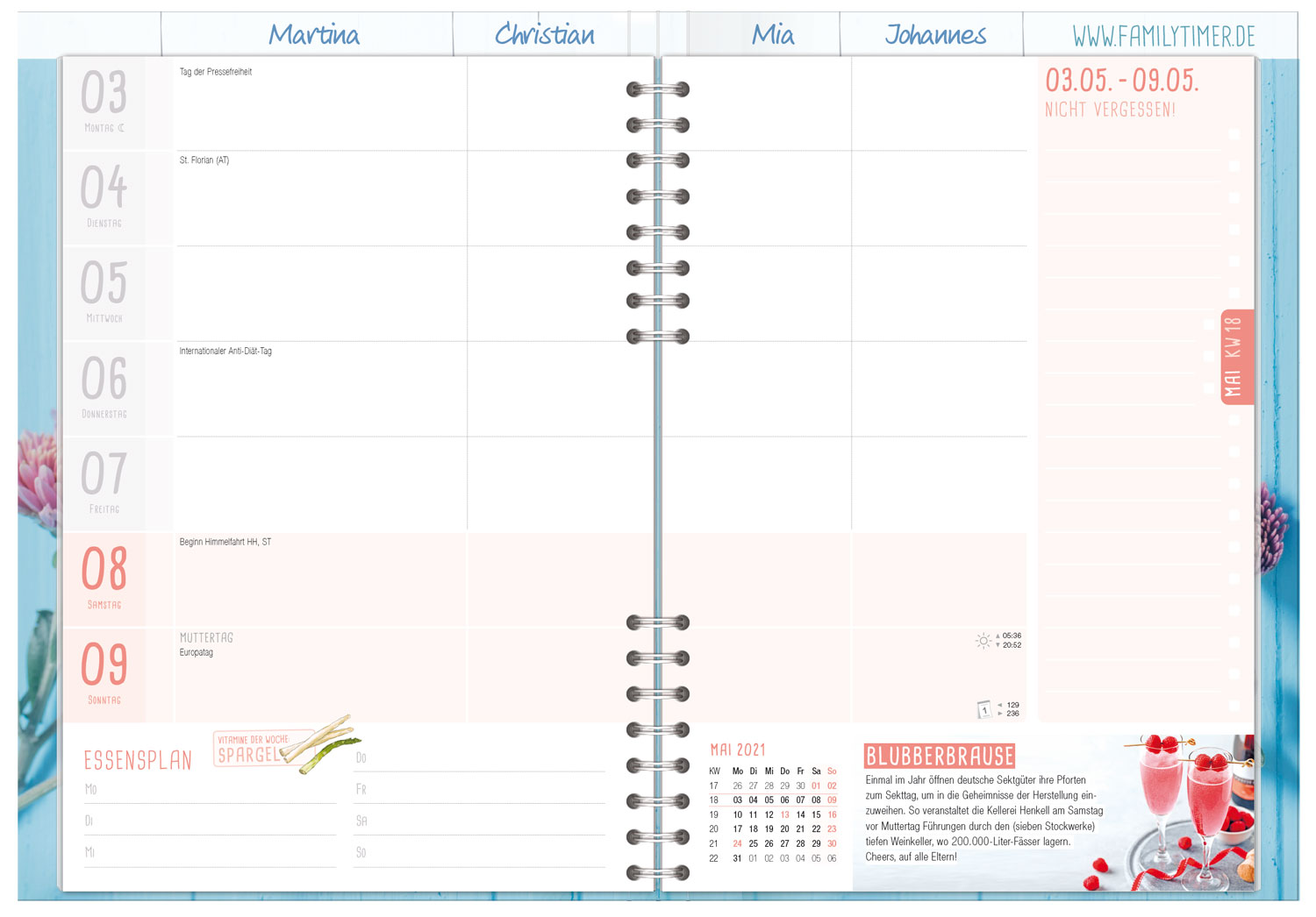 Schoner Ubersichtlicher Familienkalender 21 Family Timer