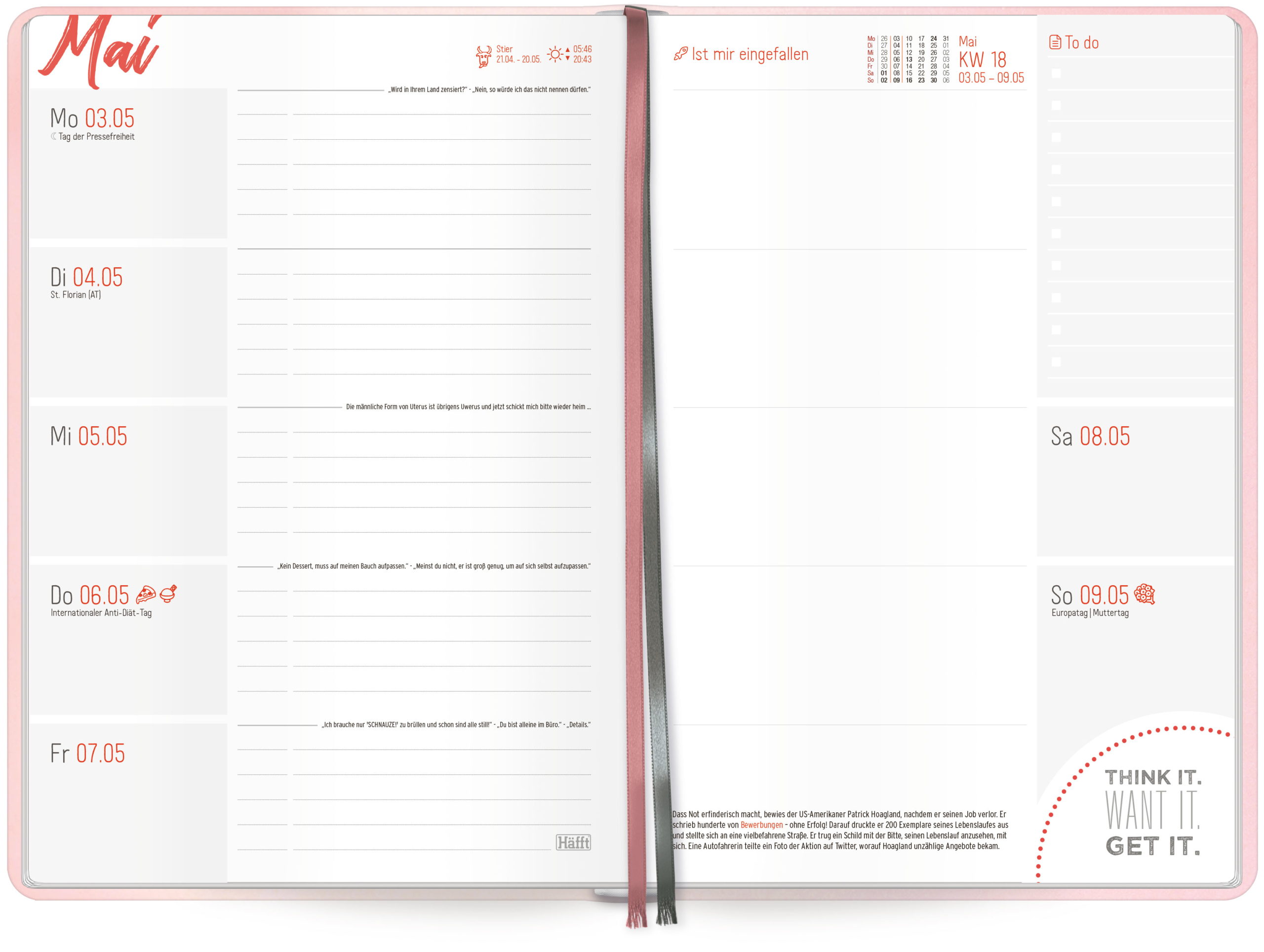 Der Schülerkalender für Studenten, Azubis & Oberstufenschüler!