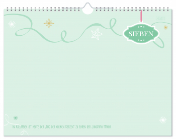 Bastel-Adventskalender A4 Inhaltsseite Trendstuff by Häfft