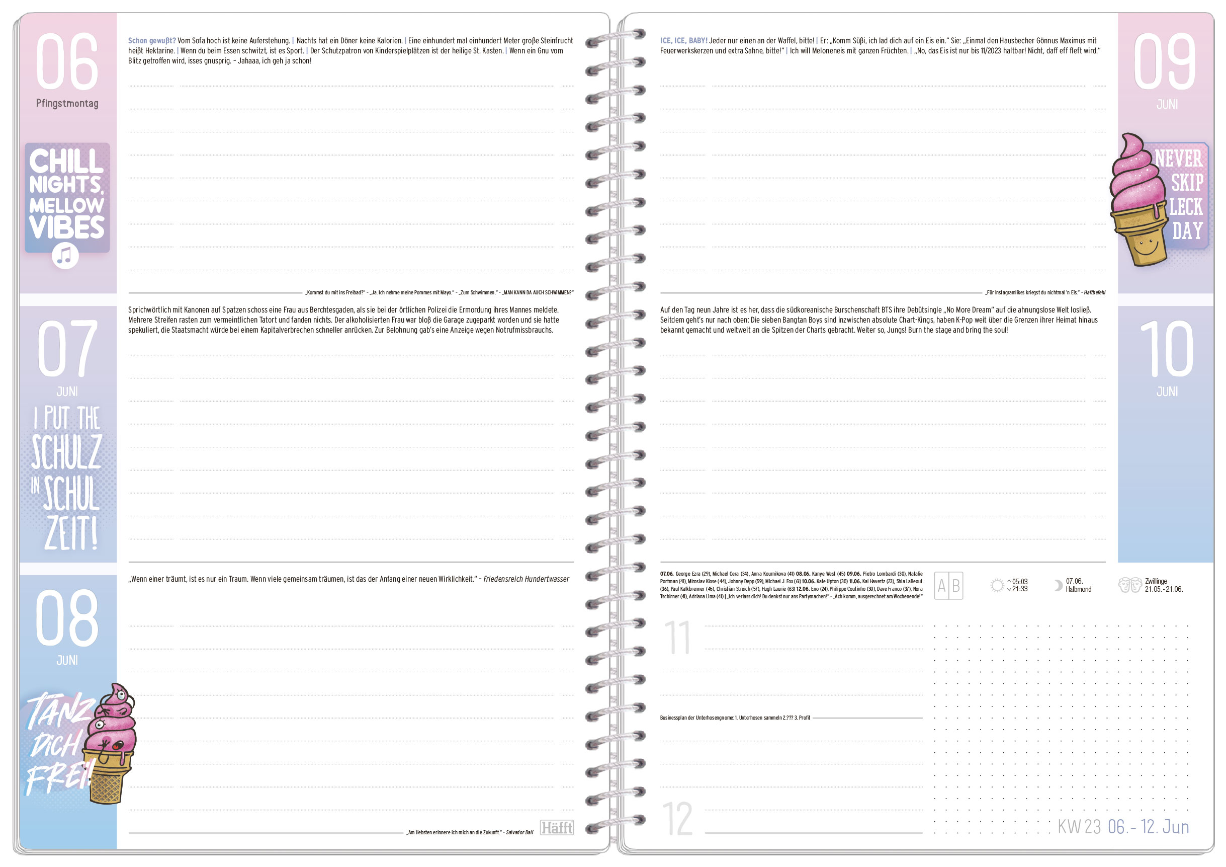 Der Freche Schulerkalender Hafft Planer Premium 2021 22