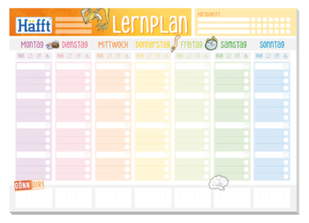 A4 Lernplan von Häfft Inhaltsseite 3