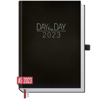 Organizer Day by Day 2023 - schwarzer Tageskalender 2023