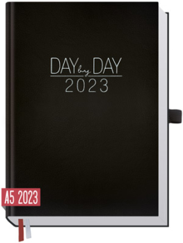 Organizer Day by Day 2023 - Tageskalender 2023 - Cover schwarz