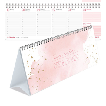 Tischkalender 2023 Rosé mit Aufsteller