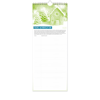 Geburtstagsplaner kompakt - Weihnachtsseite