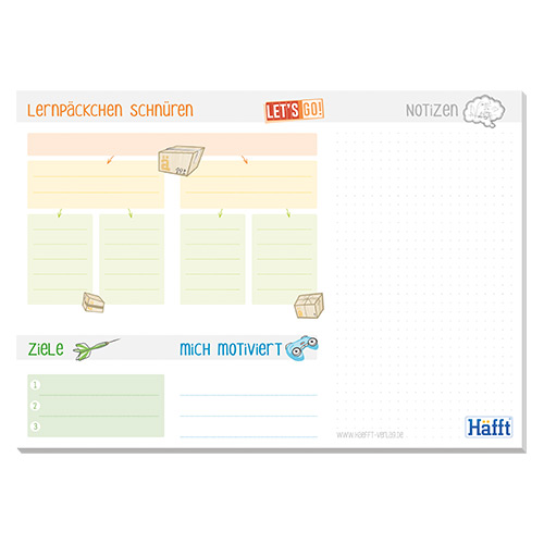 Häfft Lernplan A4 - Tischblock - Rückseite