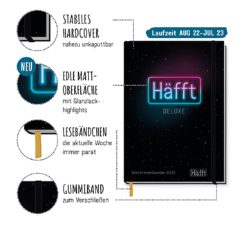 Häfft Deluxe 22/23 - Hausaufgabenheft - Einteilung