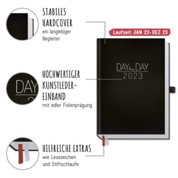 Organizer Day by Day 2023- Terminkalender 2023 Aufbau