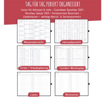 Organizer Day by Day 2023 - Tageskalender 2023 - Zusatzseiten
