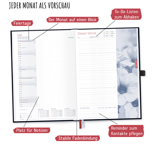 Organizer Day by Day 2023- Tageskalender Einteilung 2