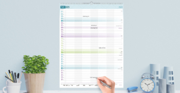 Wandkalender FamilienPlaner 2022 2023 - Anwendungsbeispiel