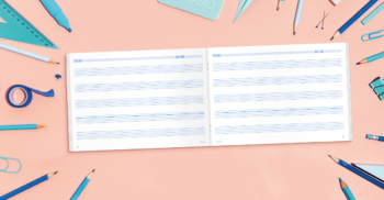 Schulstuff Notenheft A5 quer - Anwendungsbeispiel