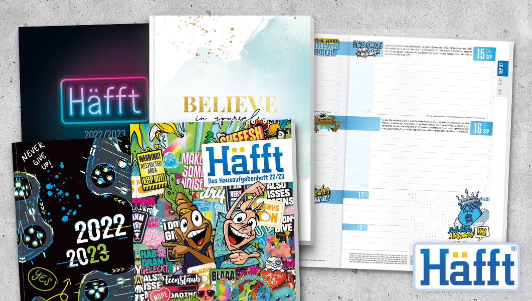 Hausaufgabenhefte und Hefte für Schüler