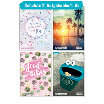 Schulstuff Aufgabenheft A5 - Designauswahl