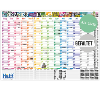Schuljahres-Wandkalender 2022/2023 - Design 2