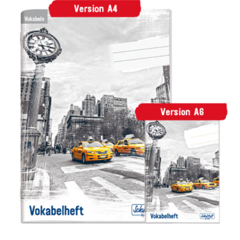 Schulstuff Vokabelheft A4 A6 - Größenvergleich