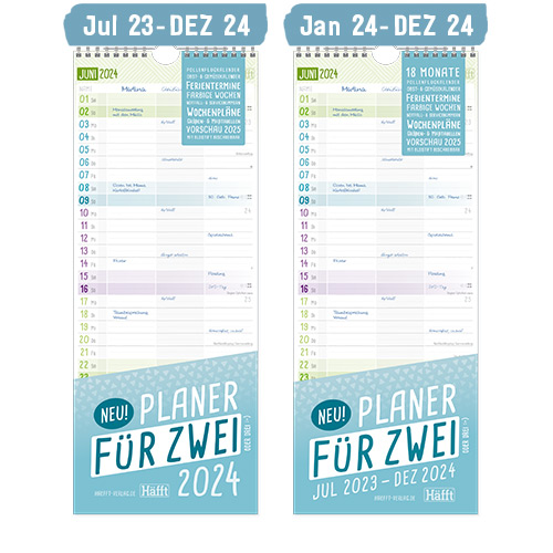 Planer für Zwei 2023 2024 Wandkalender - Design