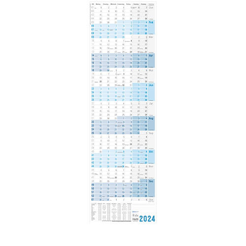 Wandkalender hochkant 2024 - Designübersicht