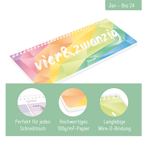 Tischkalender 2024 Rainbow - Aufbau