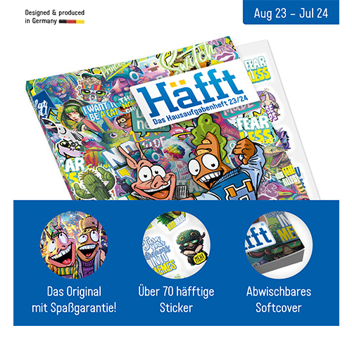 Häfft Hausaufgabenheft 2023/2024 - Aufbau
