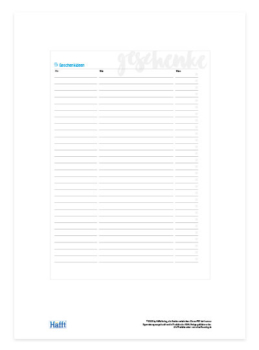 Häfft Timer 2023 2024 - Geschenkliste Download