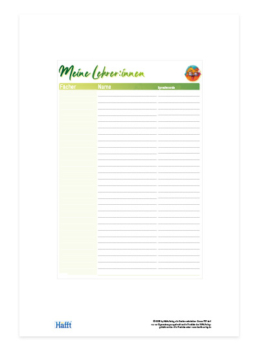 Häfft Hausaufgabenheft - Download Lehrer Lehrerinnen
