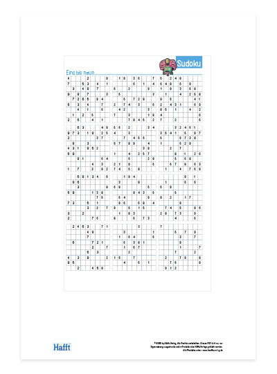 Häfft Planer - Download Sudoku