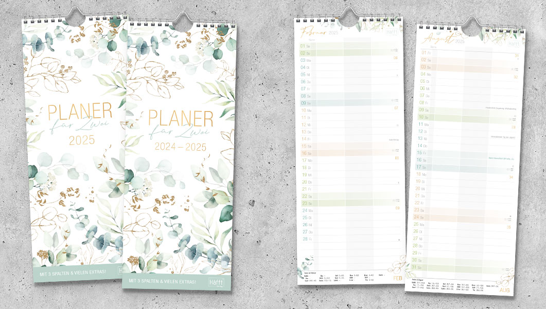 Planer für Zwei Wandkalender - Übersicht