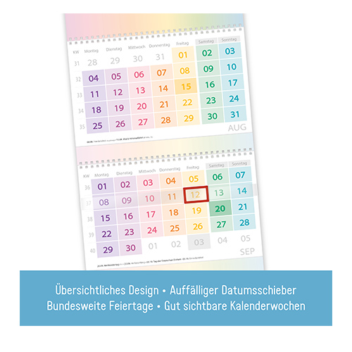 3-Monatskalender 2025 für Ihr Büro I Häfft-Verlag