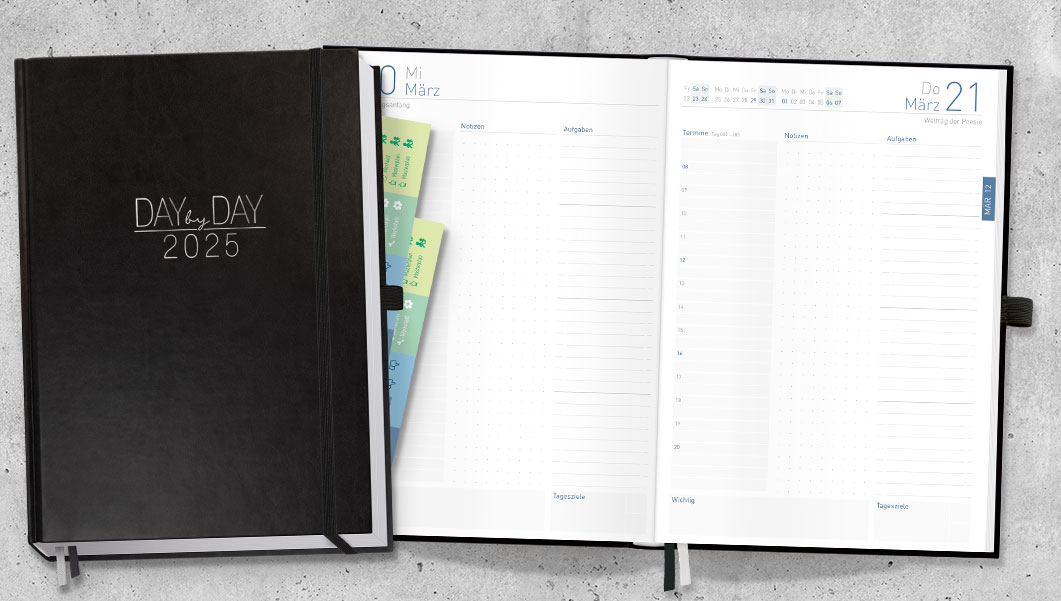 Übersichtliche und schöne Kalender 2024 2025 vom Häfft-Verlag