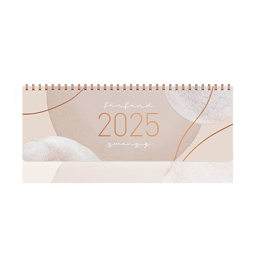 Tischkalender Soft Beige 2025 - Design