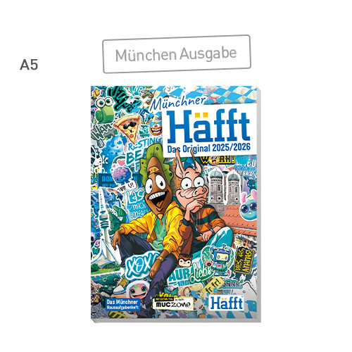 Häfft Hausaufgabenheft 2025 2026 - Design München-Ausgabe