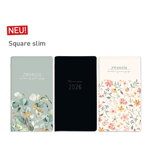 Monatskalender Square-Slim 2026 - Designs