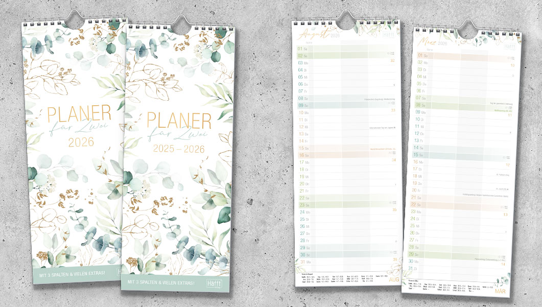 Planer für Zwei Wandkalender - Übersicht