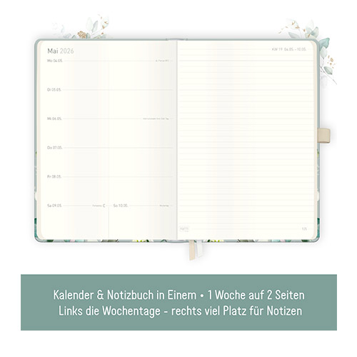 Wochen-Notiz-Timer 2025 2026 - Wochenübersicht