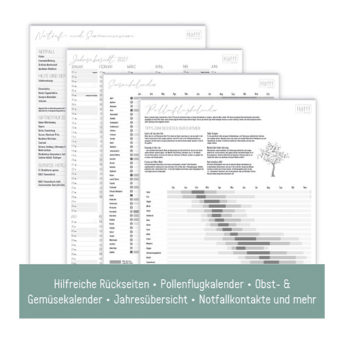 Familienplaner 2025 2026 - Rückseiten