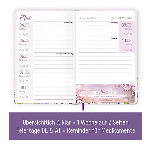 Großdruck-Kalender A5 2026 - Wochenübersicht