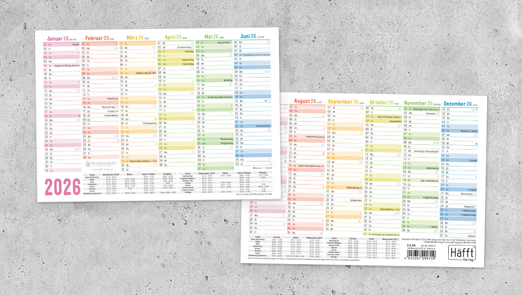 Tafelkalender A4 Format